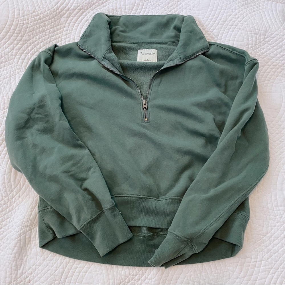 Abercrombie & Fitch Green Quarterzip